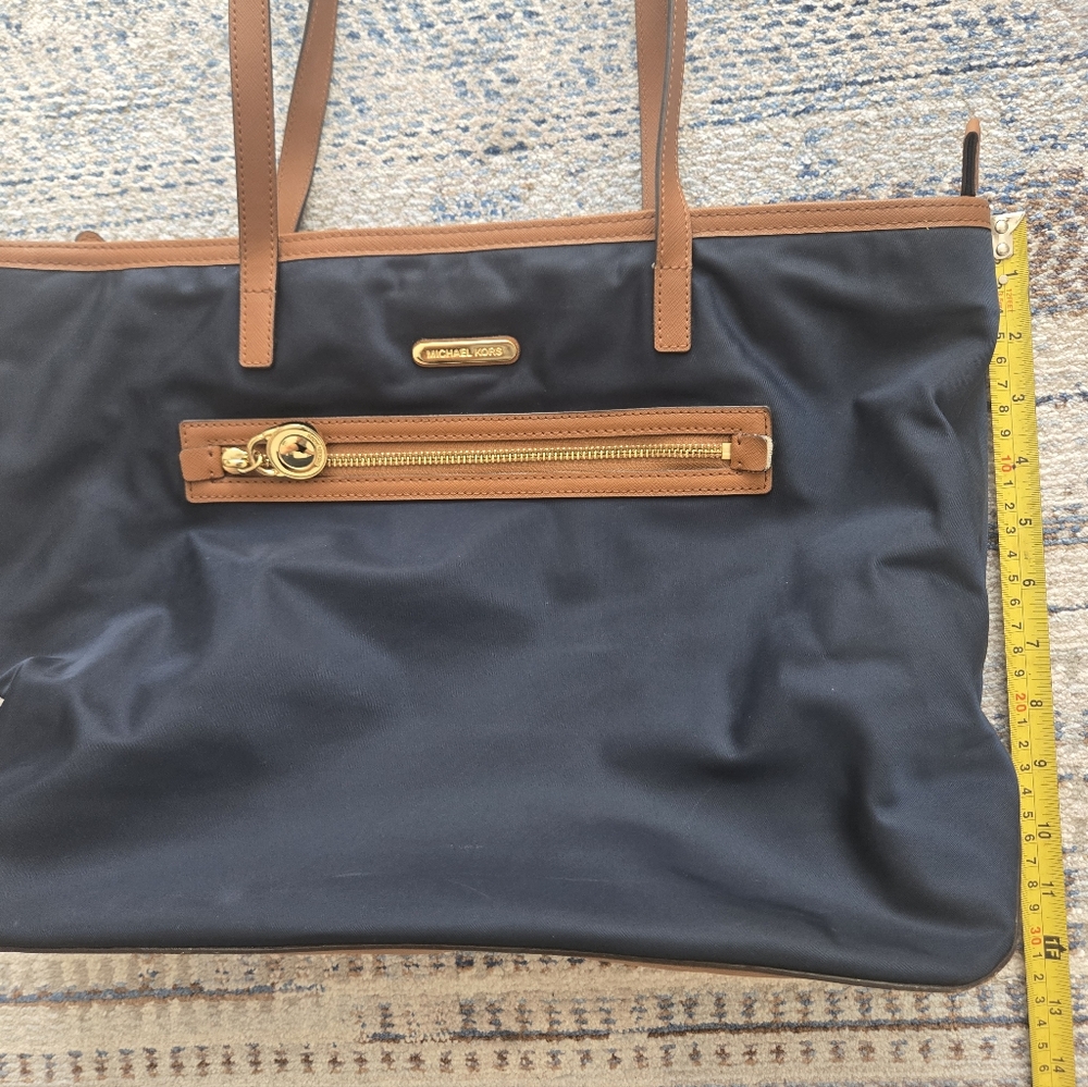 Michael Kors Navy and Tan Tote - Picture 16 of 16